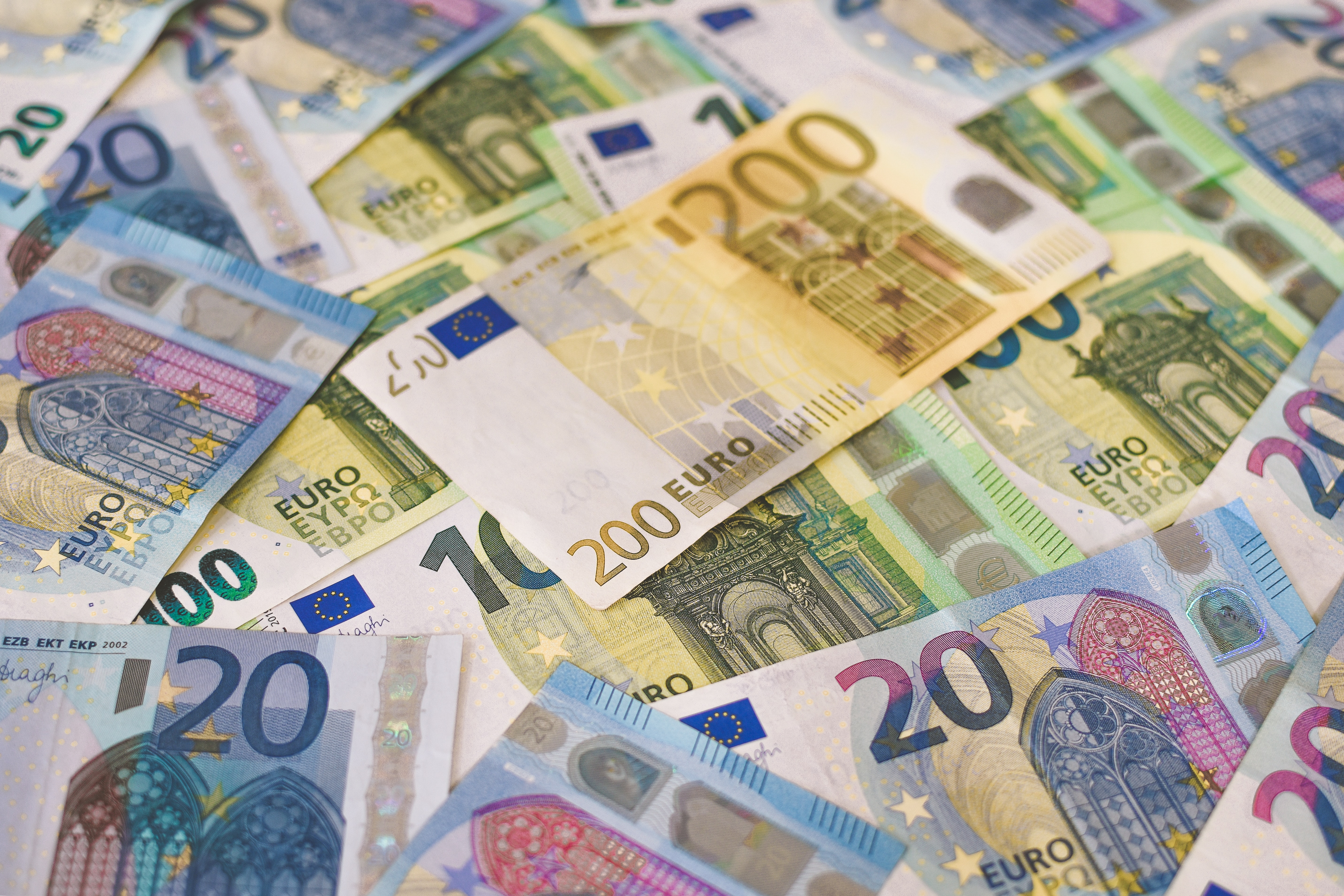 Table full of the euro